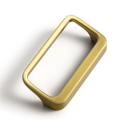 Goo-Ki Brushed Gold Cabinet Pulls with Hole Center 2.5''(64MM),Modern Zinc Alloy Finger Pulls for Drawer,Wardrobe,Cupboard,6 Pack - color: Brushed Gold, size: 2.5'' HOLE CENTERS
