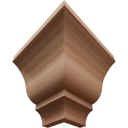 2 5/8"P x 3 3/8"H WM48 Americraft Solid Hardwood Stain Grade TrimPro Crown Moulding Outside Corner, Cherry (Matches Moulding MLDW01X04WM48CH) - color: Cherry