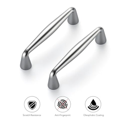 Ravinte Polished Chrome Cabinet Handles Solid Handles,3 Inch,10 Pack - color: Polished Chrome, size: 3 Inches Hole Center