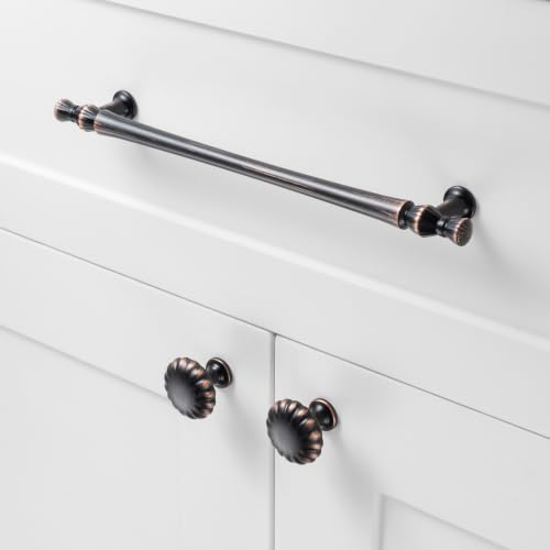 7-1/2 Inch Oil Rubbed Bronze Cabinet Pulls 5 Pack French Style P2408 - color: Oil Rubbed Bronze, size: 7-1/2" Hole Centers-5 Pcs