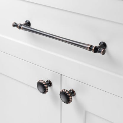 7-1/2 Inch Oil Rubbed Bronze Cabinet Pulls 5 Pack French Style P2408 - color: Oil Rubbed Bronze, size: 7-1/2" Hole Centers-5 Pcs