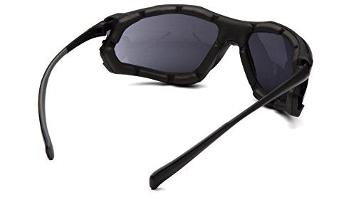 Pyramex Proximity Safety Glasses Eye Protection, Amber H2X Anti-Fog - color: Dark Gray H2max Anti-fog Lens/ Black Frame