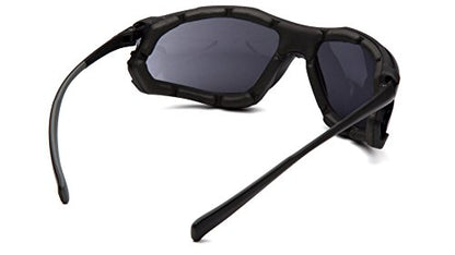 Pyramex Proximity Safety Glasses Eye Protection, Amber H2X Anti-Fog - color: Dark Gray H2max Anti-fog Lens/ Black Frame