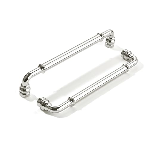 khtumeware 10 Pack Heavy Duty 10" Vibrant Polished Nickel Cabinet Pulls - color: Polished Nickel, size: 10"(256mm) Hole Center