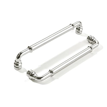 khtumeware 10 Pack Heavy Duty 10" Vibrant Polished Nickel Cabinet Pulls - color: Polished Nickel, size: 10"(256mm) Hole Center