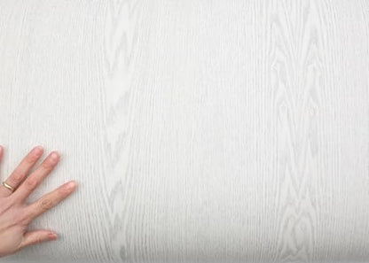 ROSEROSA Peel and Stick Faux Oak Wood Architectural Film Self-Adhesive Vinyl Film Wallpaper Door Wrap Counter Top Border Mirror Molding Trim SPG544 - size: 24" x 1181"