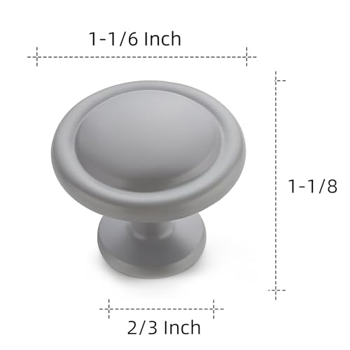 Ravinte Grey Round Cabinet Knobs,Zinc Pulls,1-1/4 Inch,30 Pack - color: Gray