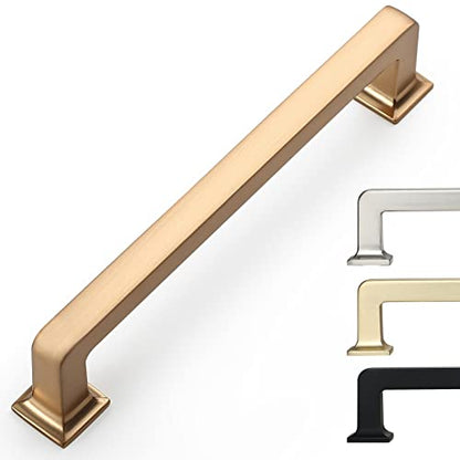 9BUILD 10 Pack 5 Inch Champagne Bronze Cabinet Handles,Kitchen Hardware - color: Champagne Bronze, size: 5"/128MM Hole Center