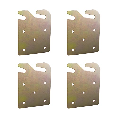 Bed Rail and Frame Hook Plates, Universal Hardware for Wooden Beds, 4pcs