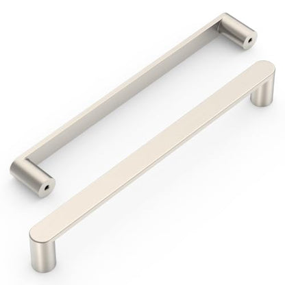 Amerdeco 10 Pack ZH0005BSN Brushed Satin Nickel Cabinet Pulls 6.3" - color: Brushed Satin Nickel, size: 6.3" hole center