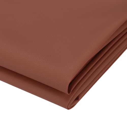 PATIKIL 63x39.4in Faux Leather Sheets, Faux Leather Fabric Sheets Vinyl Fabric Synthetic Soft Waterproof PVC for Replacement Upholstery Car Furniture Sofa Boat Marine, Brown Red - color: Brown Red