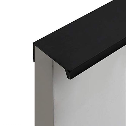 9.84 Inch Finger Pull 6Pcs, 7.56 Inch Hole Centers, Aluminum Alloy, Black - color: Black, size: 250mm/9.84", style: Straight Edge