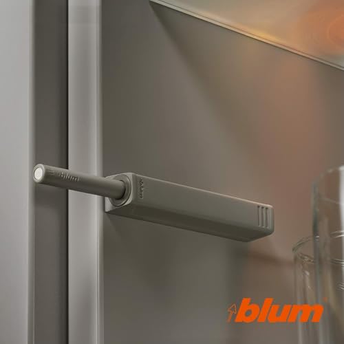 Blum 956A1004 TIP-ON Push to Open Magnetic Cabinet Latch, Platinum Grey