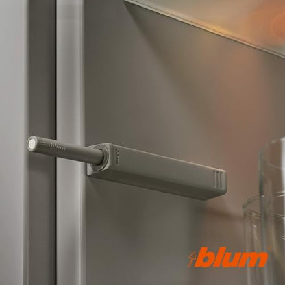 Blum 956A1004 TIP-ON Push to Open Magnetic Cabinet Latch, Platinum Grey