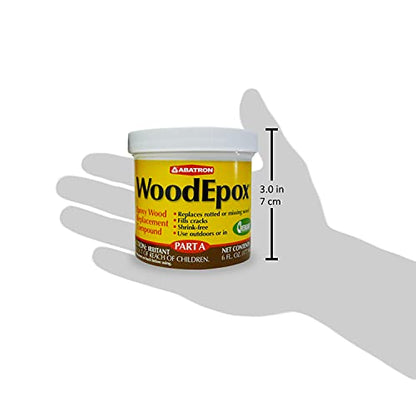 Abatron 2 Kit WoodEpox Epoxy Wood Replacement Compound, 12 oz Kit, Part A & B