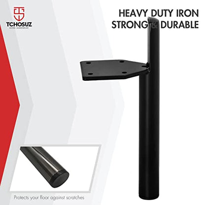 5Inch Side-Mounted Tapered Metal Legs,4PCS Mid-Century Modern,Black - color: Black, size: 5 in