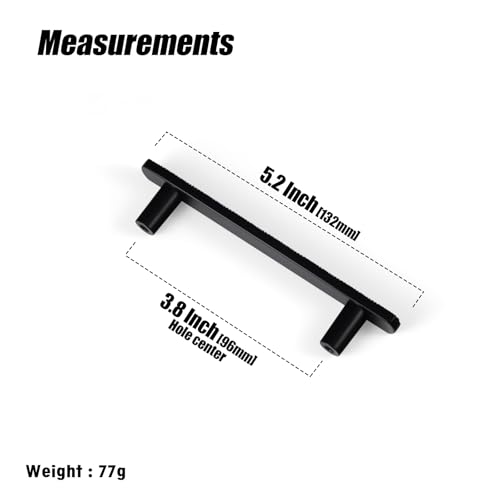 Goo-Ki 3-3/4 Inch （96mm） Hole Centers Luxurious & Sturdy Zinc Alloy Cabinet Handls,Matt Black Cabinet Pulls for Kitchen,Drawer,Cupboard & Wardrobe,6 Pack - color: Matte Black, size: 3.8 inch (96 mm) Hole Centers, style: Pulls With No Backplate