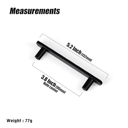 Goo-Ki 3-3/4 Inch （96mm） Hole Centers Luxurious & Sturdy Zinc Alloy Cabinet Handls,Matt Black Cabinet Pulls for Kitchen,Drawer,Cupboard & Wardrobe,6 Pack - color: Matte Black, size: 3.8 inch (96 mm) Hole Centers, style: Pulls With No Backplate