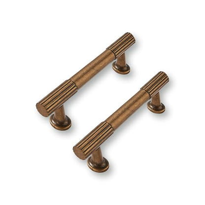 2 Pack 3 inch(76mm) Hole Center Antique Brass Cabinet pulls Kitchen Handles Solid Heavy Duty Cabinet Pull Kitchen Hardware - color: Antique Brass, size: 3 inch(76mm)hole center