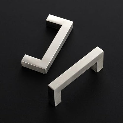 Ravinte Brushed Nickel Square Pulls Cabinet Handles,3 Inch,30 Pack - color: Brushed Nickel, size: 3 Inch Hole Center