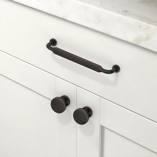 10 Pack Oil Rubbed Bronze Cabinet Pulls 5 Inch(128mm) Kitchen Cabinet Handles Cabinet Hardware for Drawer Pulls - color: Oil Rubbed Bronze, size: 5" Hole Center
