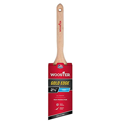 Wooster 5231-2 1/2 Gold Edge Wall & Trim Angle Sash Paintbrush 2 1/2" - size: 2 1/2 Inch