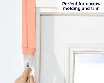 Zibra Fan Paint Brush for Painting Molding, Routed Edges, Flat Surfaces, and Furniture, White, 1.25-inch - size: 1.25 in, style: Fan Brush