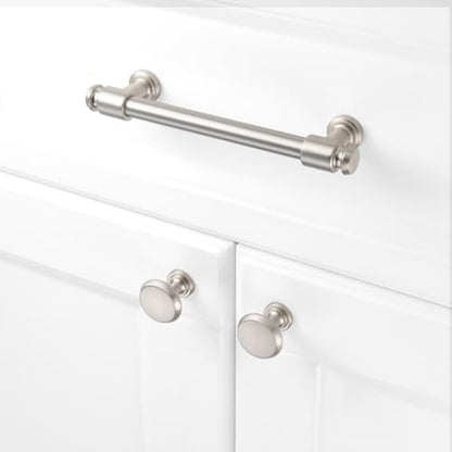 KOOFIZO 10 Pack 5 in Brushed Nickel Cabinet Pull, Drawer Handles P11 - color: Brushed Nickel, size: 5" CC