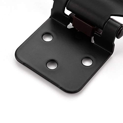 Ravinte Black Kitchen Cabinet Hinges, 1/2 Inch Overlay, 10 Pack - size: 1/2 inch Overlay