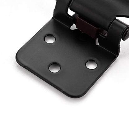 Ravinte Black Kitchen Cabinet Hinges, 1/2 Inch Overlay, 10 Pack - size: 1/2 inch Overlay