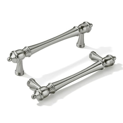 khtumeware 10 Pack 3-1/2 inch(89mm) Hole Center Brushed Nickel Cabinet Pulls Heavy-Duty Solid Satin Nickel Cabinet Hardware Drawer Pulls Hardware Suitable for Kitchens bathrooms - color: Brushed Nickel, size: 3-1/2inch(89mm) hole center