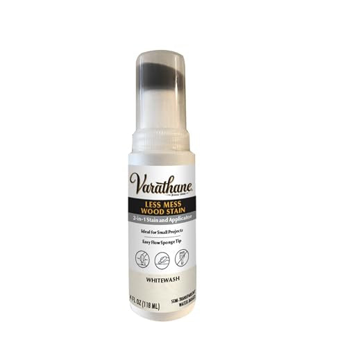 Varathane Less Mess Whitewash Wood Stain & Applicator - color: Whitewash, size: 4 Ounce (Pack of 1)