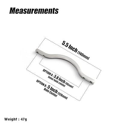Goo-Ki Low Profile Satin Nickel Cabinet Pulls, Double Hole Centers (3.8''/5'') Zinc Alloy Handle for Drawer Cupboard Wardrobe,6 Packed… - color: Satin Nickel, size: 3.8'/5'' Hole Centers