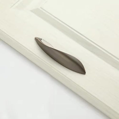 4Pcs Arcuate Pulls Handles Knobs,Modern Elegant Curved Handle Cabinet Pulls,Create a Spatial Aesthetic,S-Shaped Solid Zinc Alloy Drawer Pulls Handles (Ink Gold, 3.8" Hole Centers) - color: Ink Gold, size: 3.8" Hole Centers