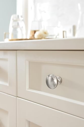 Amerock 1-1/4" Round Edona Polished Nickel Cabinet Knob - color: Polished Nickel, size: 1-1/4 Inch (32 mm) Diameter