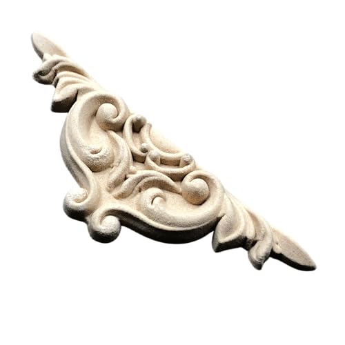 WoodUbend WUB2168 Pack of 2 Pediments - Wood Appliques - Heat Bendable & Flexible Onlays 10.5x3.5cm - DIY Craft, Furniture & Home Decor - Easy to Apply & Paint - Versatile, Reusable & Durable Decals - size: WUB2168