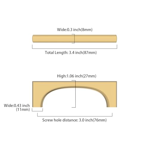 Asidrama 10 Pack 3 Inch(76mm) Champagne Bronze Cabinet Pulls Kitchen Cabinet Handles Champagne Gold Hardware for Cupboard Drawer Pulls 2321 - color: Champagne Bronze, size: 3" Hole Center, style: 10 Pack