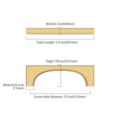 Asidrama 10 Pack 3 Inch(76mm) Champagne Bronze Cabinet Pulls Kitchen Cabinet Handles Champagne Gold Hardware for Cupboard Drawer Pulls 2321 - color: Champagne Bronze, size: 3" Hole Center, style: 10 Pack