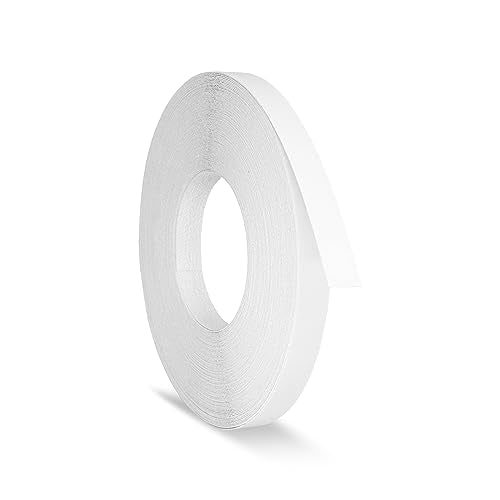 White White, 1/2 in x 25 ft Edge Banding Melamine Iron On Tape Adhesive Wood Board Edging Strips Veneer Trim Laminate Cabinet Furniture MDF Plywood Formica Shelf Stick Countertop - size: 1/2 in x 25 ft