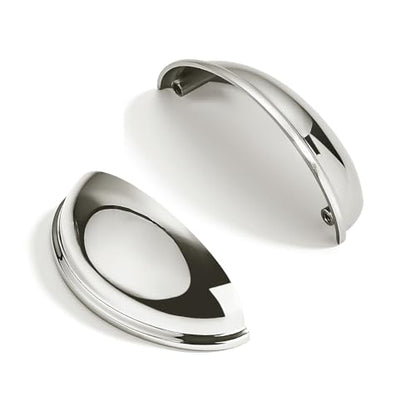 10 Pack 3-1/2" Drawer Pulls Polished Nickel Cabinet Cup Pulls Kitchen Hardware Cabinet Handles Drawer Handles Knobs 3.5 inch Hole Center - color: Polished Nickel, size: 3-1/2"(89mm) Hole Center