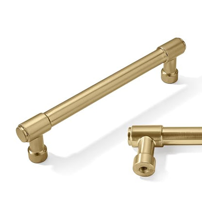 10 Pack 5 Inch Champagne Bronze Cabinet Pulls Gold Drawer Pulls Kitchen Cabinet Hardware Champagne Brass Kitchen Handles for Cabinets Cupboard Handles Drawer Handles - color: Champagne Bronze, size: 5"(128mm) hole center