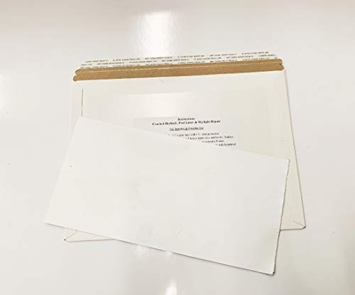 A.A Stick N Repair Cracked Bathtub, Pool Liner, Roof, Skylight, Vinyl Skirting, Siding Repair Kit (White)