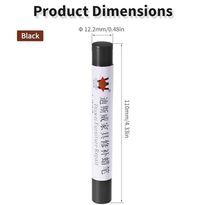 Wood Filler Sticks, Black, Scratch Repair Crayons - color: Black