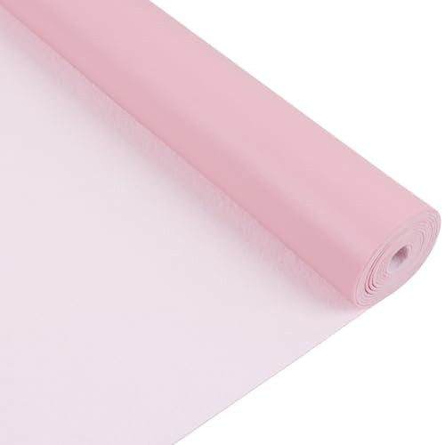 Smooth Solid Color Faux Leather Sheets Roll 12"X53" (30cmX135cm),Very Suitable for Making Crafts, Leather Earrings, Bows,Sewing (Light Pink) - color: Light Pink
