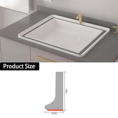 Shower Threshold Water Dam Barrier, Self Adhesive Silicone Waterproof Barrier Bathroom and Kitchen Shower Water Guard for Dry and Wet Separation Caulk Seal Strip Edge Trim (39Inch, Gray) - color: Gray, size: 39Inch