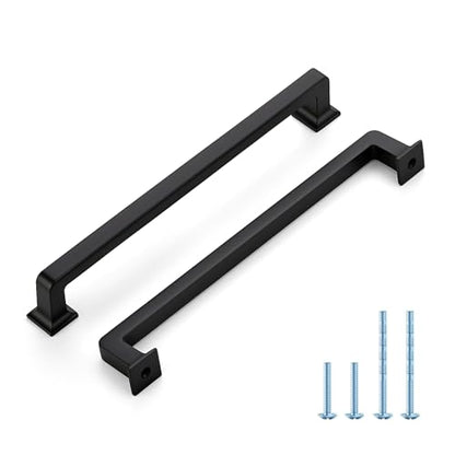 HOME EDIT Matte Black Cabinet Handles Zinc Pulls 7 Inch 10 Pack - color: Matte Black, size: 7 inches Hole Center