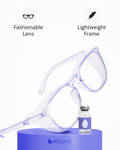 Aqulius Safety Glasses for Women & Men - 2 Pack - Scratch-Resistant Protective Eyewear, Shooting Glasses, Safety Goggles - color: Blue & Clear