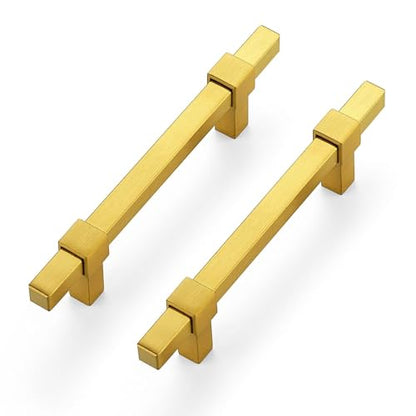 15 Pack Gold Cabinet Handles, 3-3/4" Hole Center Kitchen Drawer Pulls - color: Gold, size: 3-3/4 Inch Hole Center
