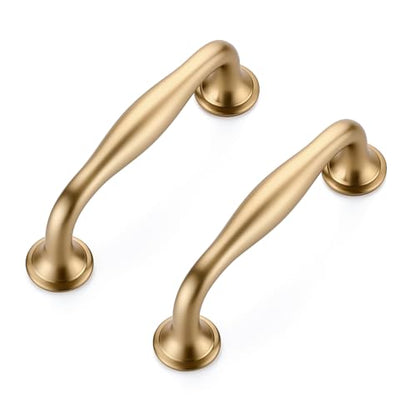 Ravinte Champagne Bronze Cabinet Handles Solid Pulls 3 Inch 10 Pack - color: Champagne Bronze, size: 3 inches Hole Center
