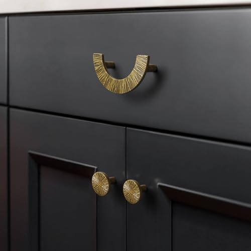 Goo-Ki 3''(76 mm) Hole Centers Luxurious & Sturdy Zinc Alloy Cabinet Handls,Antique Brass Cabinet Pulls for Kitchen,Drawer,Cupboard & Wardrobe,6 Pack - color: Antique Brass, size: 3'' Hole Centers